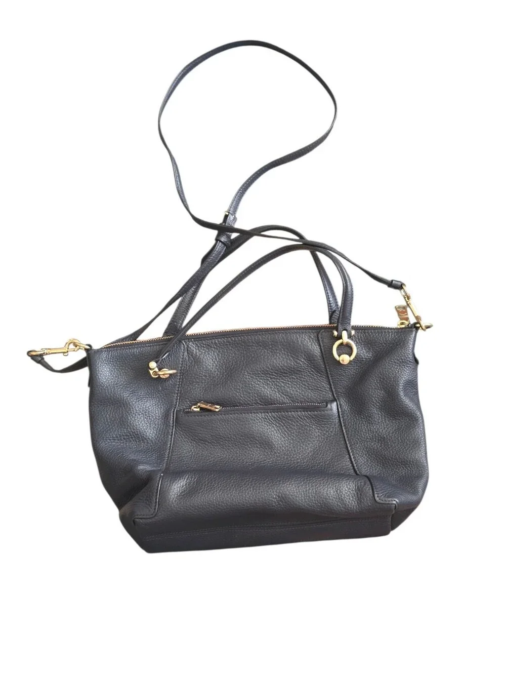 Coach Kacey C6229 Navy Blue Pebbled Leather Crossbody Bag Purse